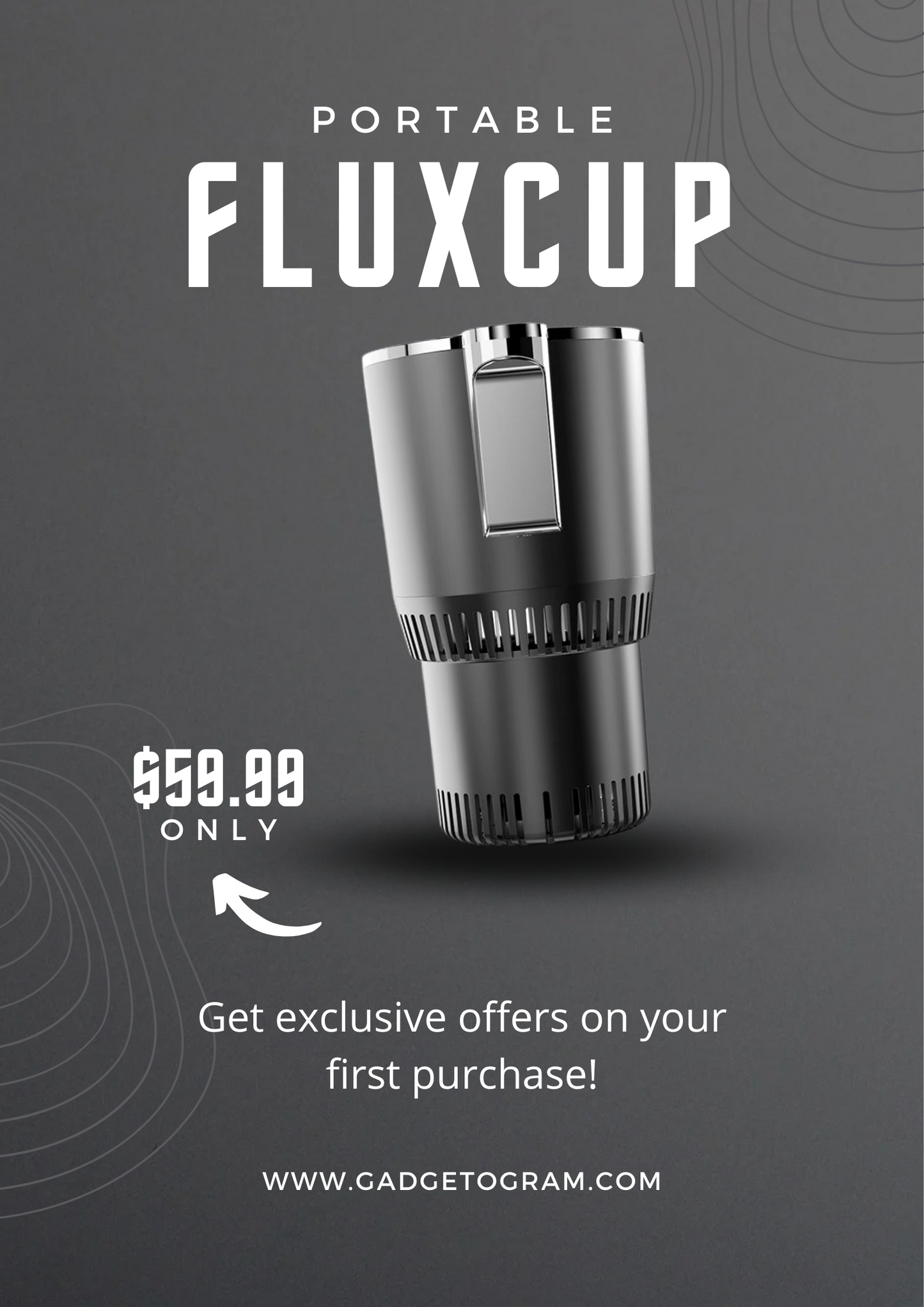 FluxCup™ 2-In-1 Portable Smart Heating and Cooling Cup | Mini Car Refrigerator