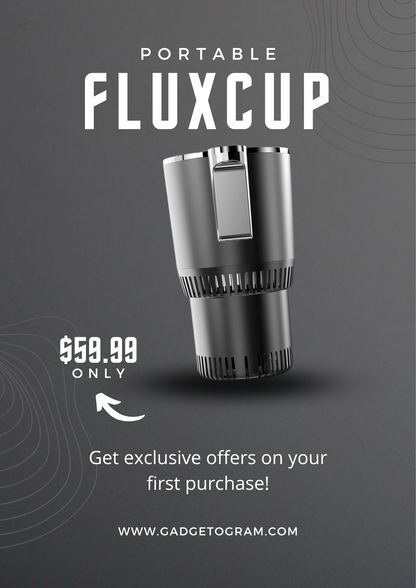 FluxCup™ 2-In-1 Portable Smart Heating and Cooling Cup | Mini Car Refrigerator