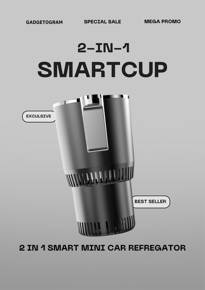 FluxCup™ 2-In-1 Portable Smart Heating and Cooling Cup | Mini Car Refrigerator