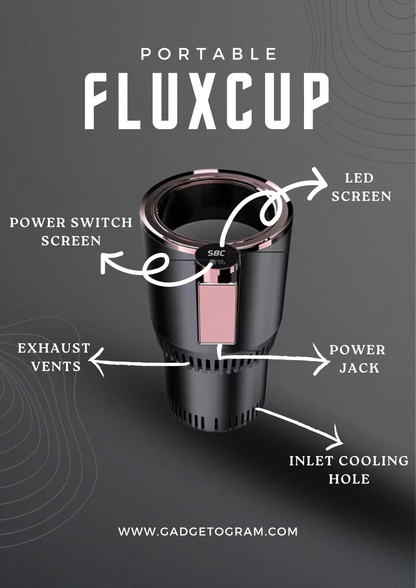 FluxCup™ 2-In-1 Portable Smart Heating and Cooling Cup | Mini Car Refrigerator